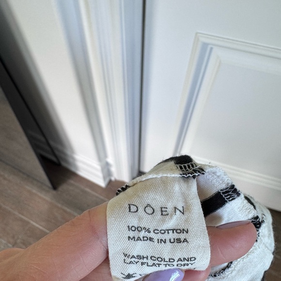 DOEN Irene tee in Black Newport Stripe - S - Picture 5 of 5